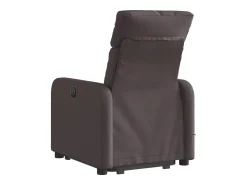 Poltrona massagens reclinável elevatória tecido -escuro SHL459937^ Poltrona