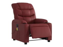 Poltrona| Poltrona massagens reclin. elétrica couro artif. -tinto SHL579982 Vermelho