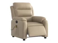 Poltrona| Poltrona massagens reclinável elétrica couro artif. cappuccino SHL673657 Castanho