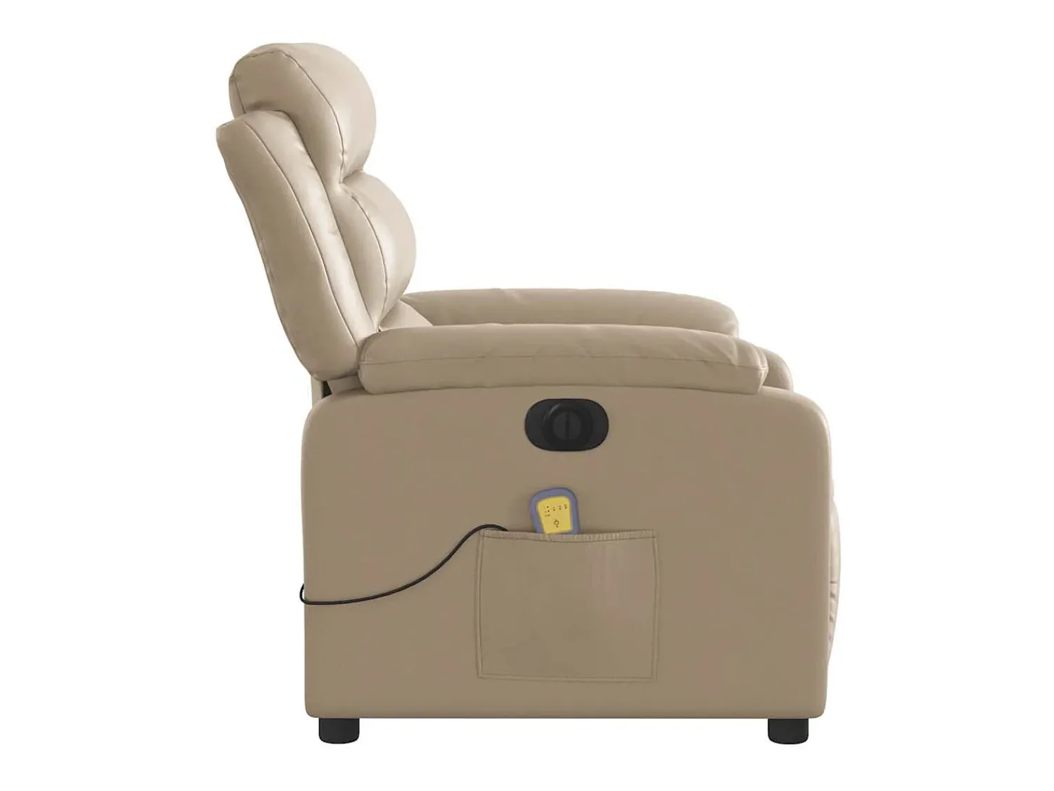 Poltrona| Poltrona massagens reclinável elétrica couro artif. cappuccino SHL673657 Castanho