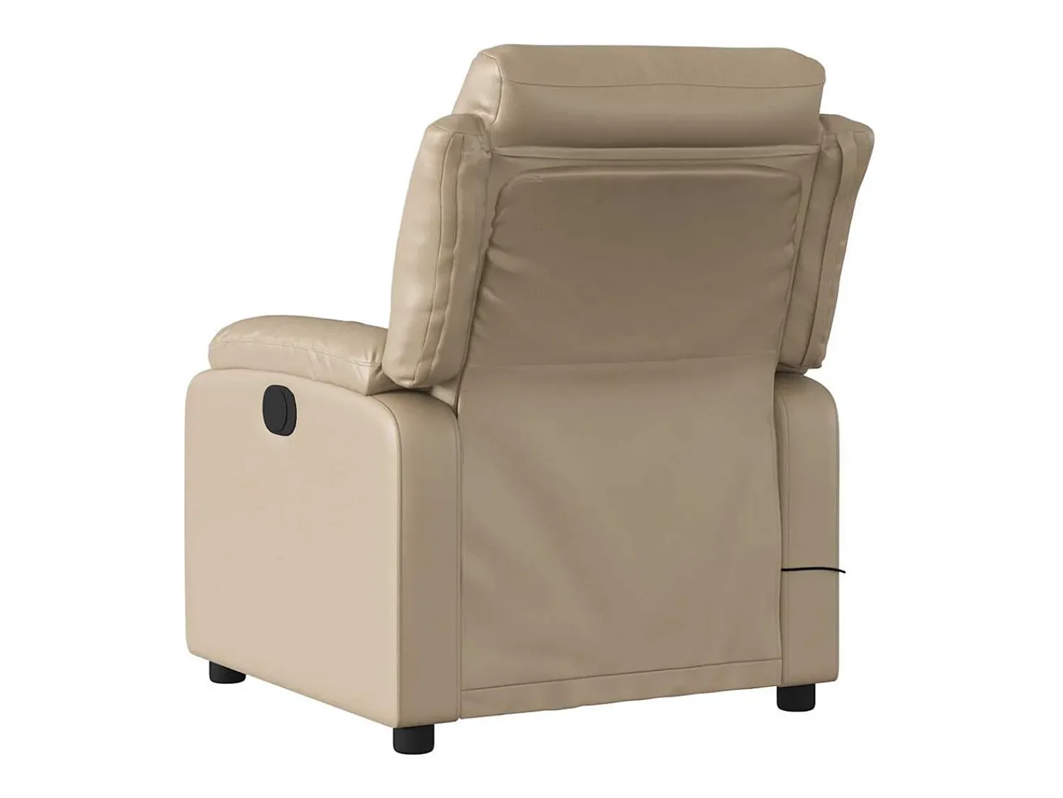 Poltrona| Poltrona massagens reclinável elétrica couro artif. cappuccino SHL673657 Castanho