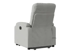 Discount Poltrona massagens reclinável elevatória microfibra cinza-claro SHL690558 Cinzento