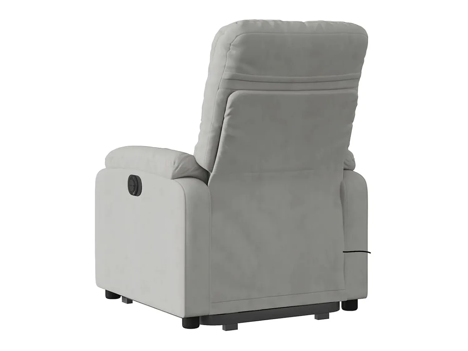 Discount Poltrona massagens reclinável elevatória microfibra cinza-claro SHL690558 Cinzento