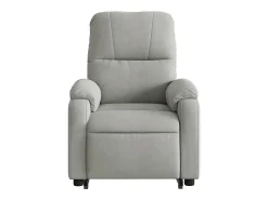 Discount Poltrona massagens reclinável elevatória microfibra cinza-claro SHL690558 Cinzento