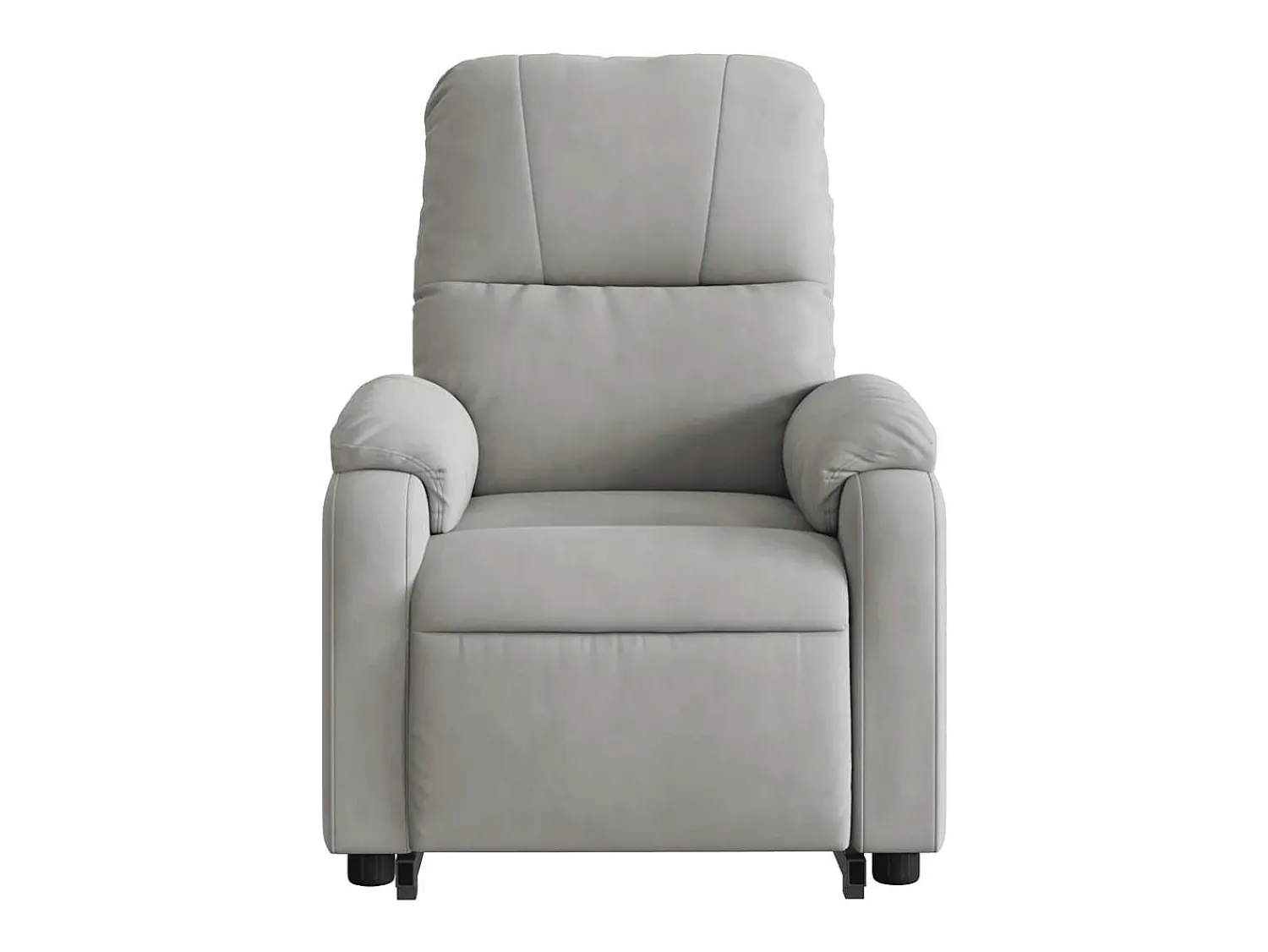 Discount Poltrona massagens reclinável elevatória microfibra cinza-claro SHL690558 Cinzento