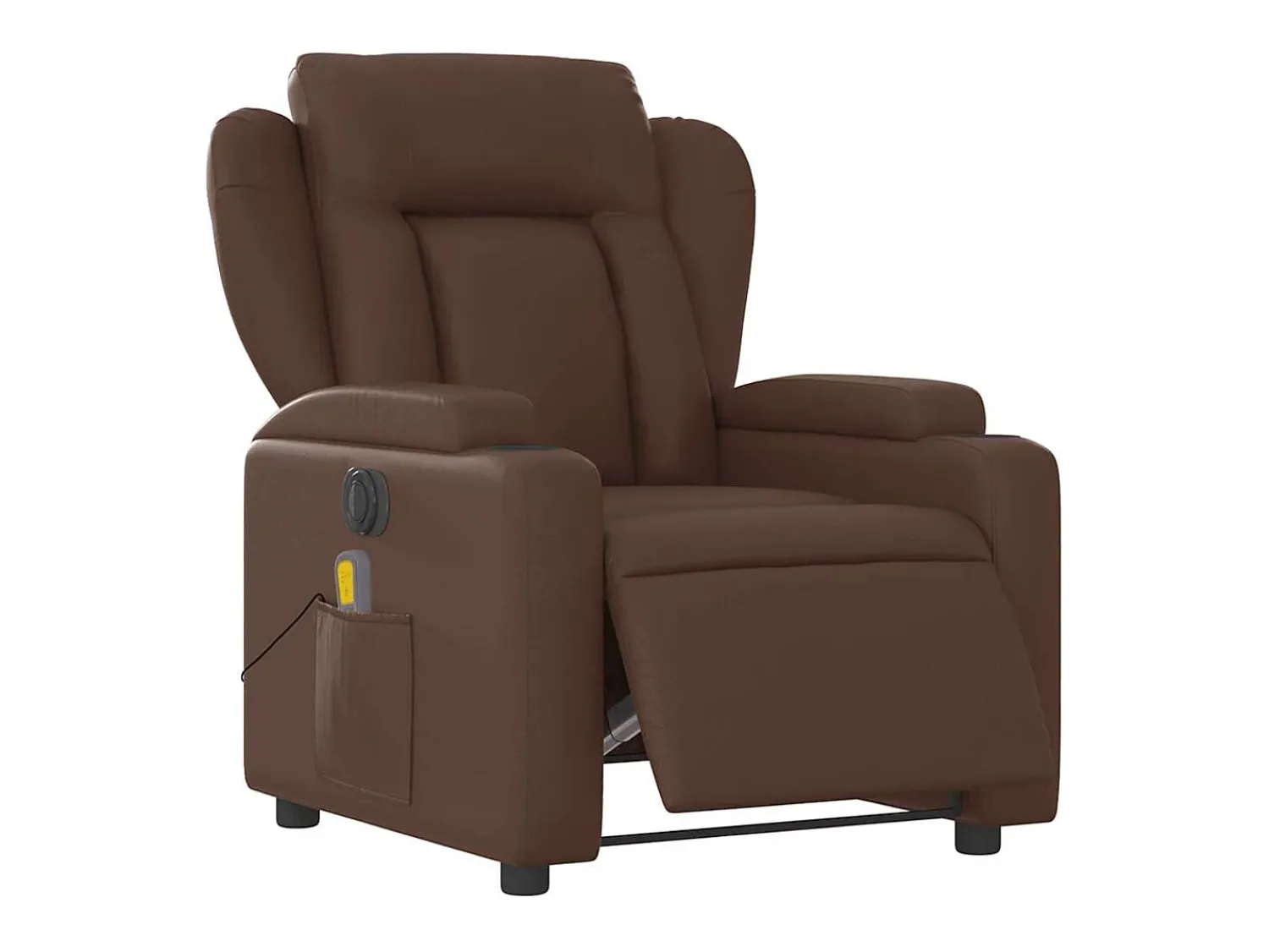 Poltrona* Poltrona massagens reclinável elétrica couro artif. SHL224936 Castanho