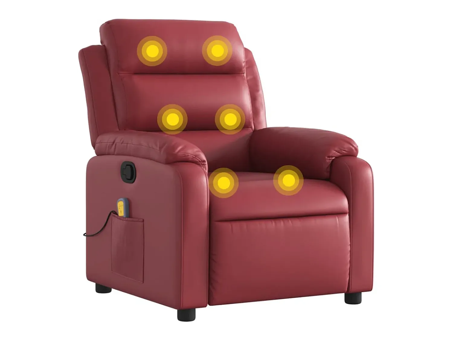 Online vidaxl Poltrona massagens reclinável couro artificial tinto Vermelho