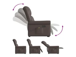 Outlet Poltrona massagens reclinável elevatória couro artificial SHL685299 Castanho