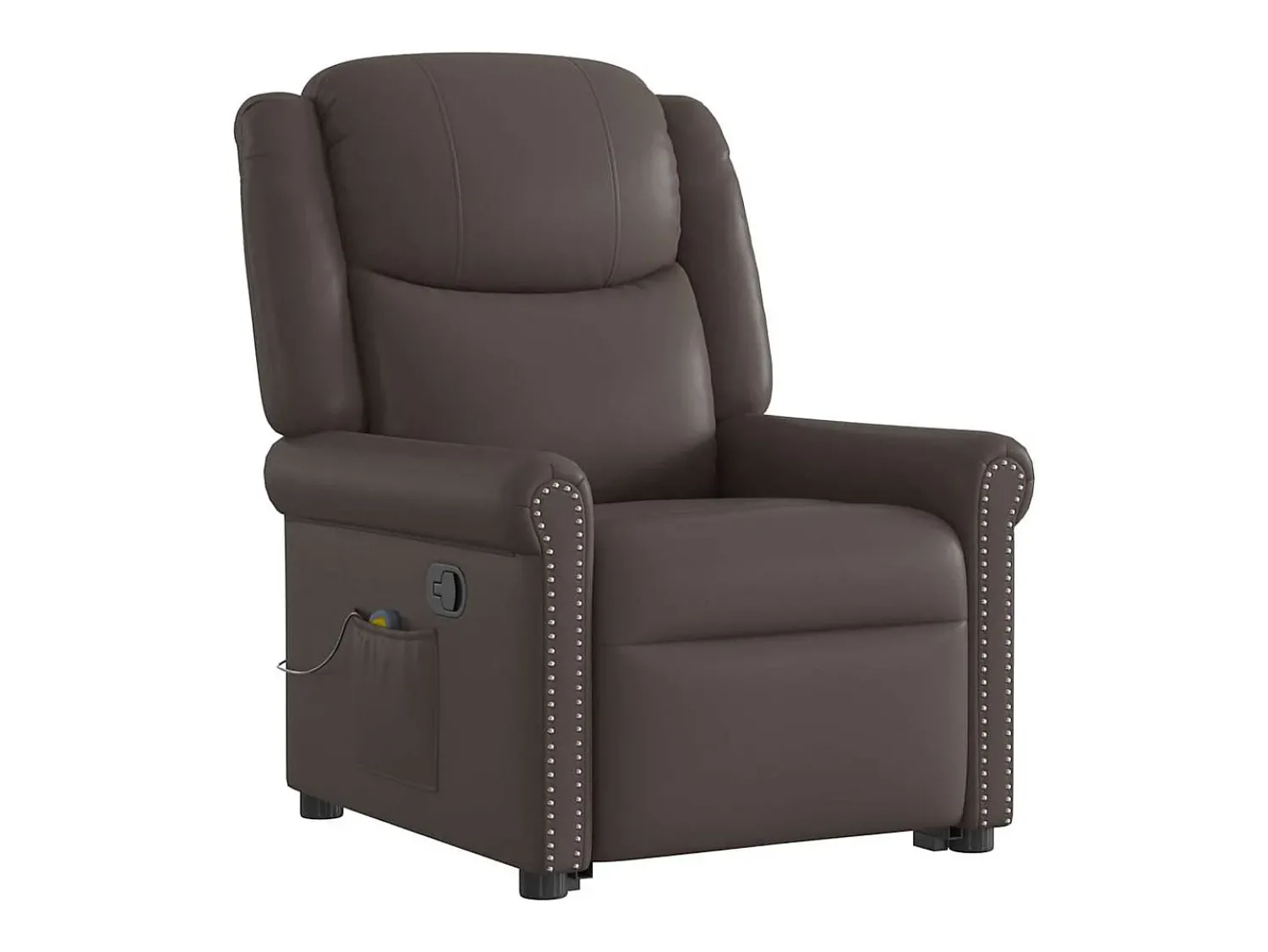Outlet Poltrona massagens reclinável elevatória couro artificial SHL685299 Castanho