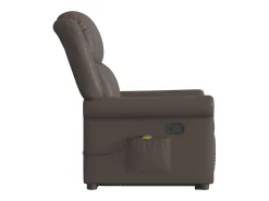 Outlet Poltrona massagens reclinável elevatória couro artificial SHL685299 Castanho
