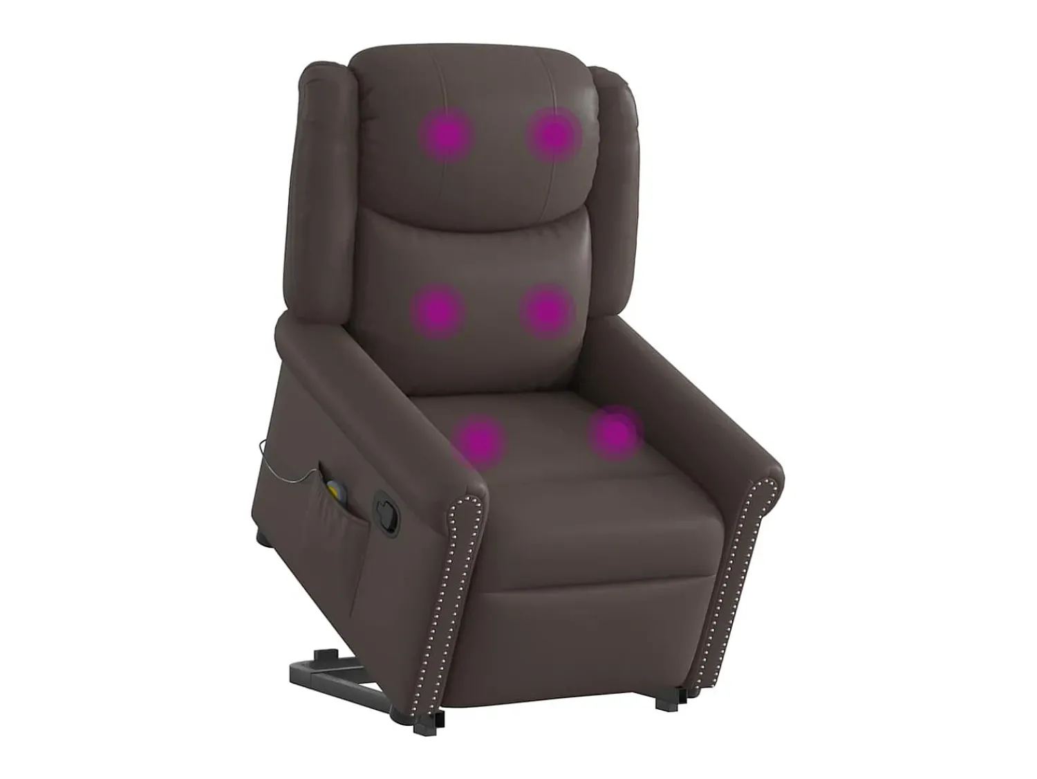 Outlet Poltrona massagens reclinável elevatória couro artificial SHL685299 Castanho
