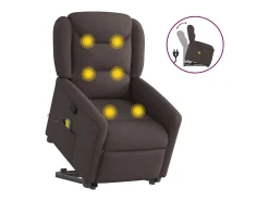 Poltrona* Poltrona massagens reclinável elevatória tecido -escuro SHL424720 Castanho