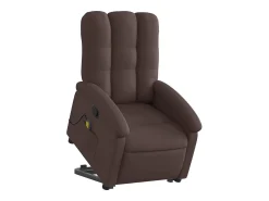 Poltrona| Poltrona massagens reclinável elevatória tecido -escuro SHL147658 Castanho