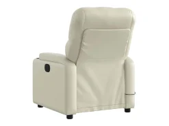 Poltrona| Poltrona massagens reclinável elétrica couro artificial SHL4077 Creme