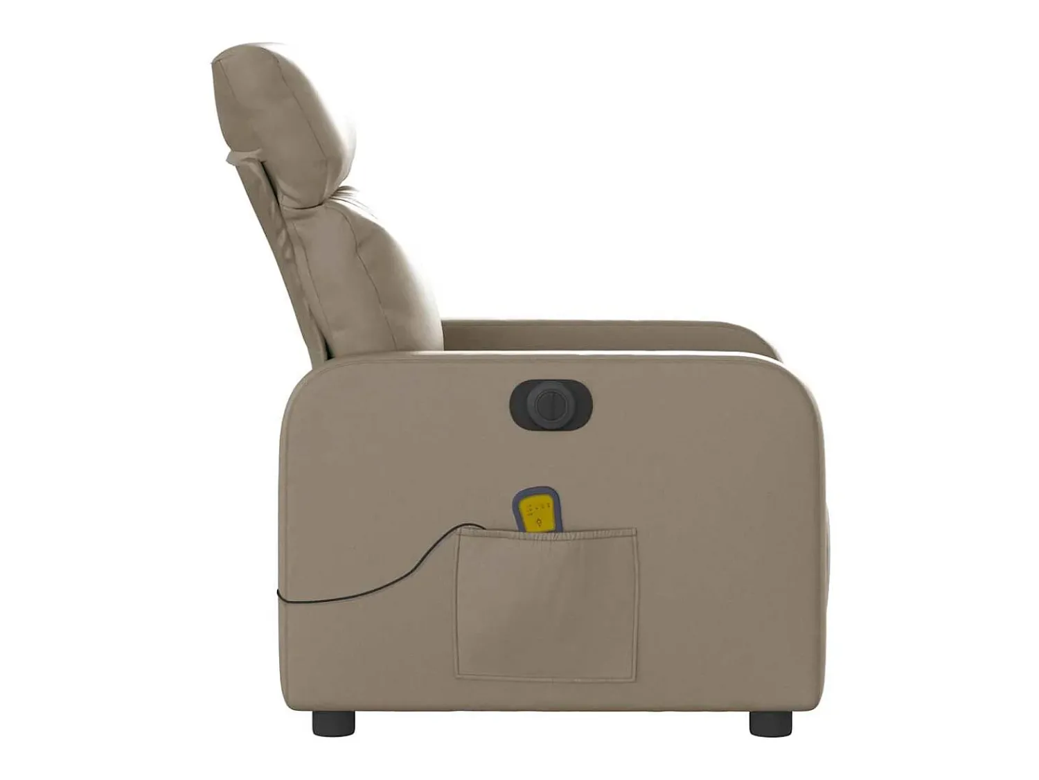 Poltrona* Poltrona massagens reclinável elétrica couro artif. cappuccino SHL666106 Castanho