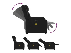 Poltrona massagens reclinável elétrica couro artificial SHL748869^ Poltrona
