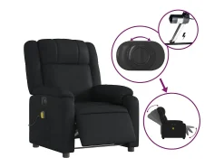 Poltrona massagens reclinável elétrica couro artificial SHL748869^ Poltrona