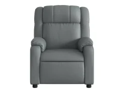 Outlet vidaxl Poltrona massagens reclinável elétrica couro artif. Cinzento
