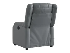 Outlet vidaxl Poltrona massagens reclinável elétrica couro artif. Cinzento