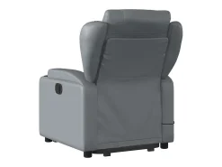 Clearance Poltrona massagens reclinável elevatória couro artif. SHL475955 Cinzento