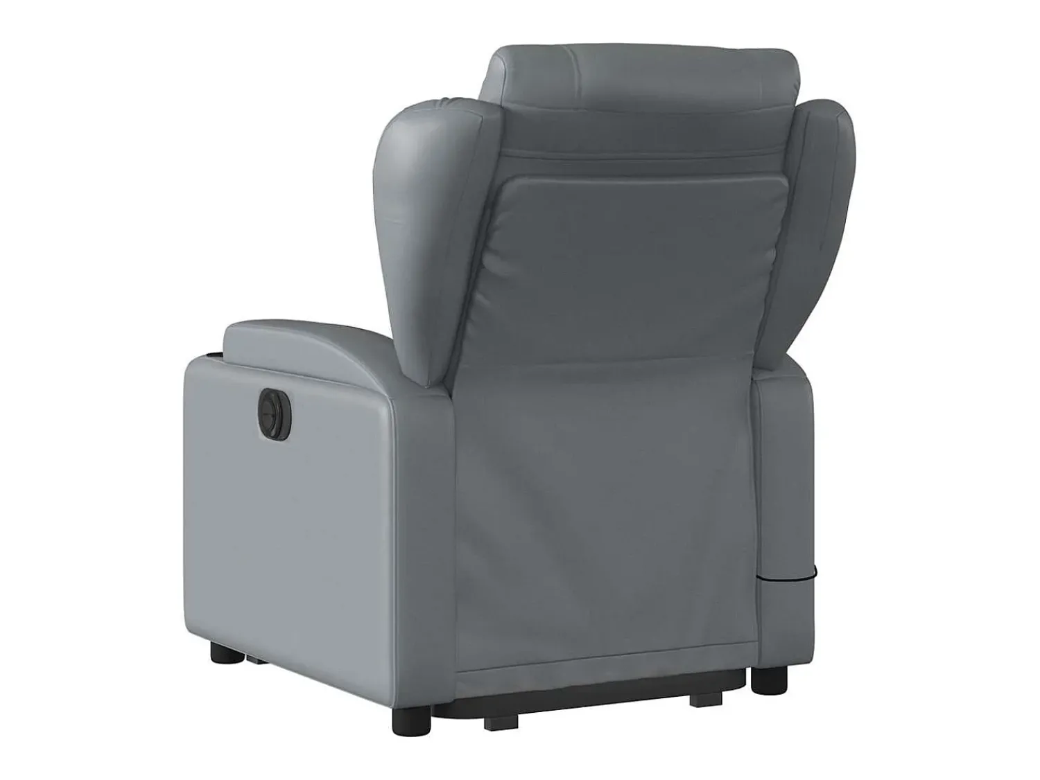 Clearance Poltrona massagens reclinável elevatória couro artif. SHL475955 Cinzento