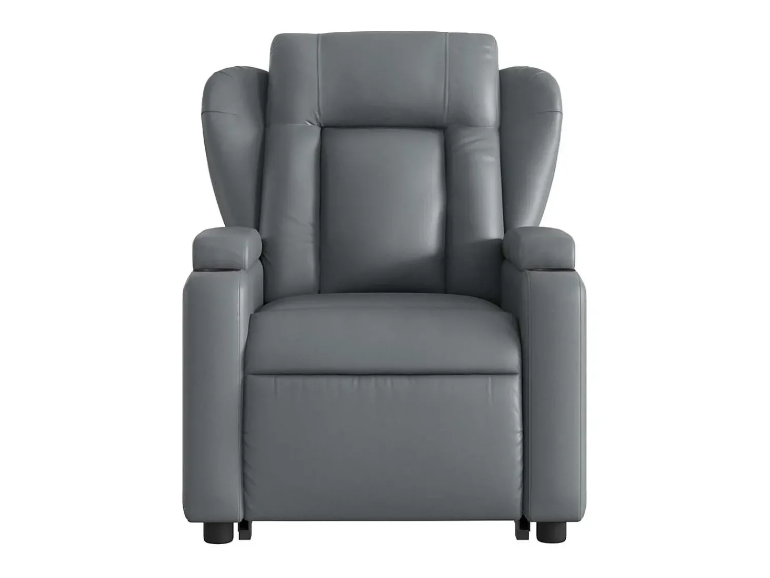 Clearance Poltrona massagens reclinável elevatória couro artif. SHL475955 Cinzento