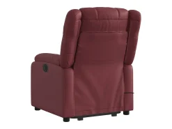Poltrona| Poltrona massagens reclinável couro artificial tinto SHL667008 Vermelho