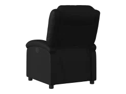 Poltrona massagens reclinável elétrica couro artificial SHL370116 Preto