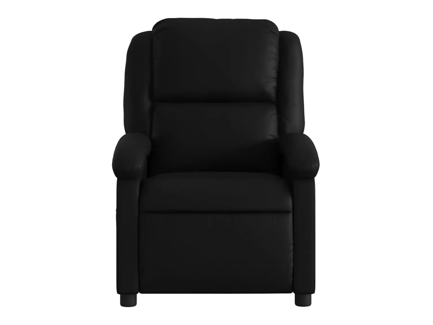 Poltrona massagens reclinável elétrica couro artificial SHL370116 Preto