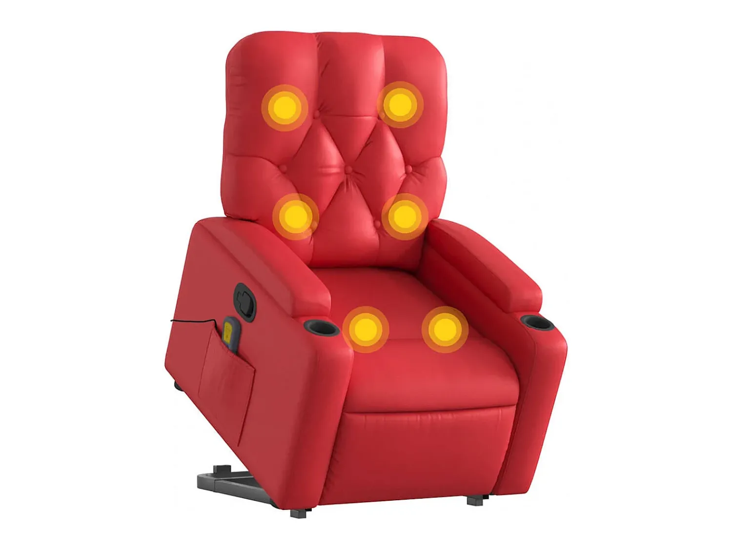 Poltrona* Poltrona massagens reclinável elevatória couro artif. SHL731238 Vermelho