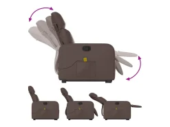 Poltrona* Poltrona massagens reclinável elevatória couro artif. SHL279173 Castanho