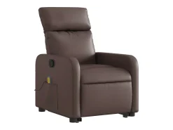 Poltrona* Poltrona massagens reclinável elevatória couro artif. SHL279173 Castanho
