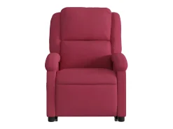 Discount vidaxl Poltrona massagens reclinável elevatória veludo tinto Vermelho