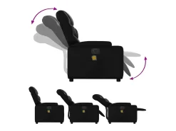 Poltrona| Poltrona massagens reclinável elétrica couro artificial SHL601200 Preto