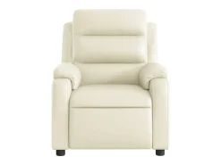 Poltrona* Poltrona massagens reclinável elétrica couro artificial SHL155945 Creme