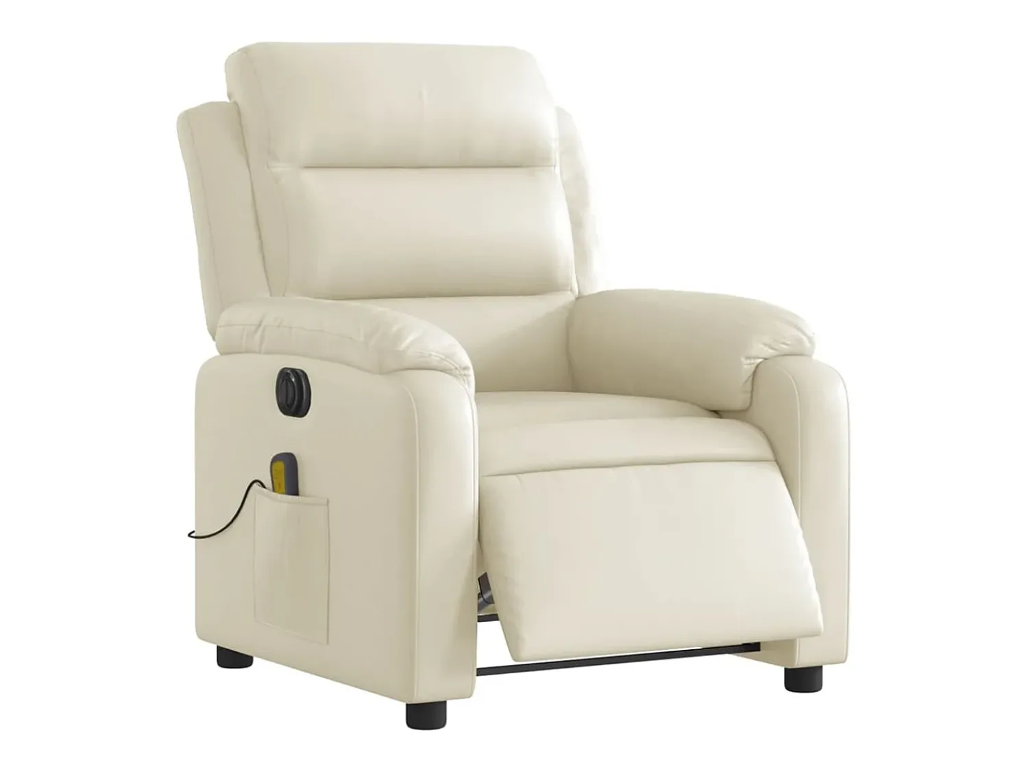 Poltrona* Poltrona massagens reclinável elétrica couro artificial SHL155945 Creme