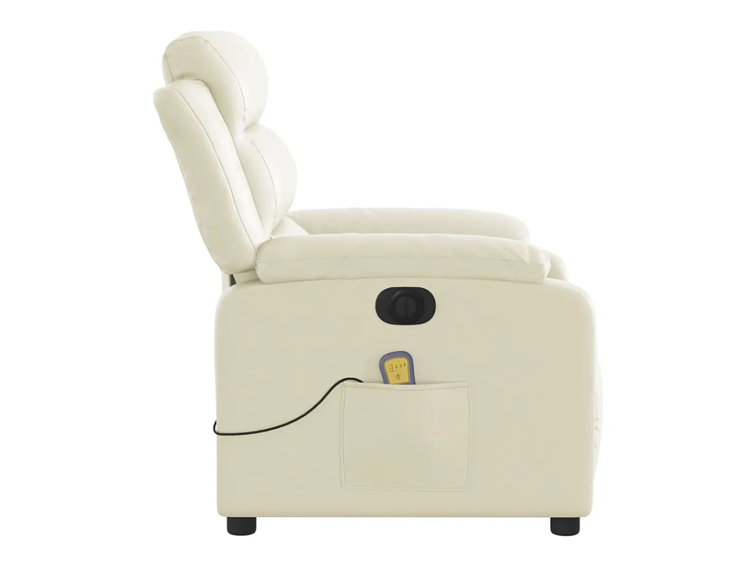 Poltrona* Poltrona massagens reclinável elétrica couro artificial SHL155945 Creme