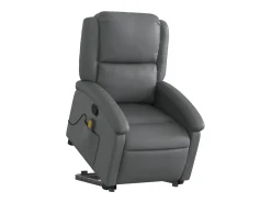 Poltrona* Poltrona massagens reclinável elevatória couro artif. SHL624600 Cinzento