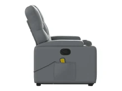 Discount Poltrona massagens reclinável elevatória couro artif. SHL828695 Cinzento
