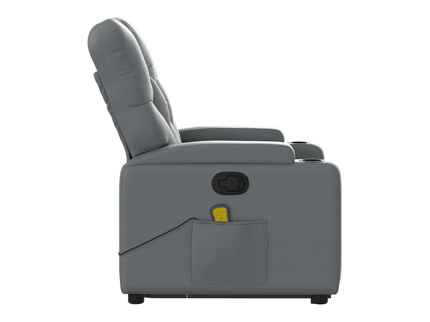 Discount Poltrona massagens reclinável elevatória couro artif. SHL828695 Cinzento