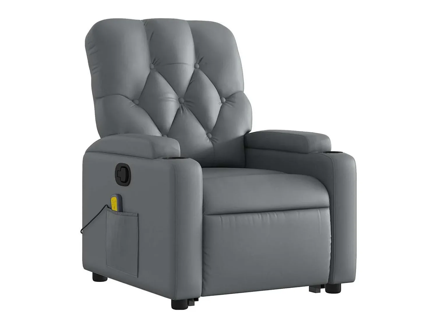 Discount Poltrona massagens reclinável elevatória couro artif. SHL828695 Cinzento