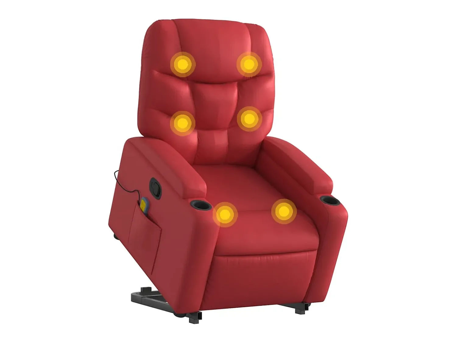 Poltrona massagens reclinável elevatória couro artif. SHL375061^ Poltrona