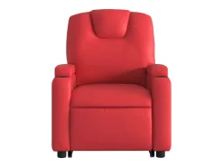 Poltrona* Poltrona massagens reclinável elevatória couro artif. SHL910593 Vermelho
