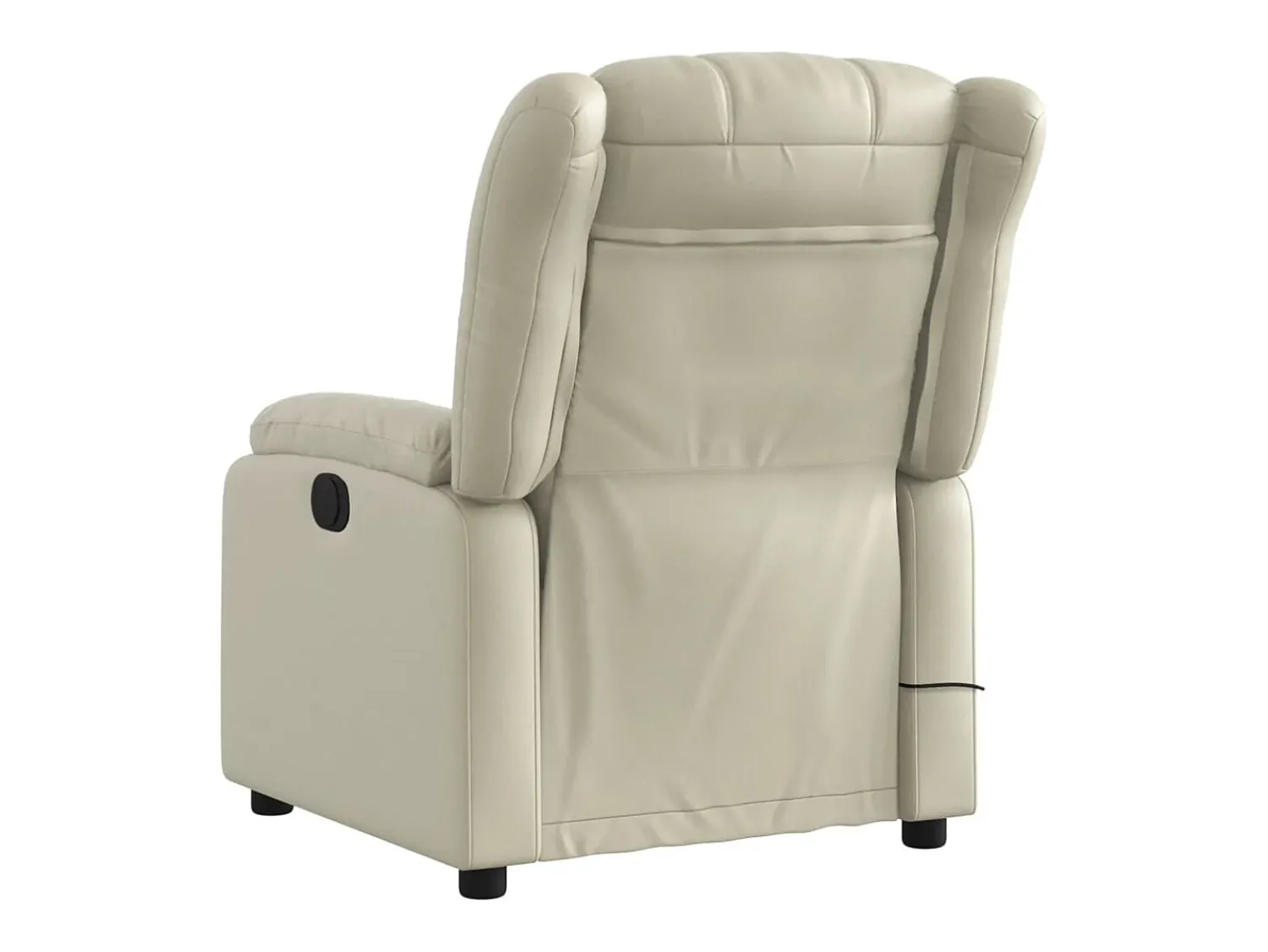 Poltrona massagens reclinável elétrica couro artificial SHL315029^ Poltrona