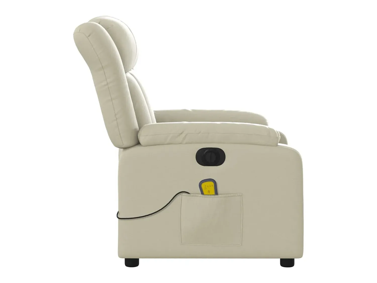 Poltrona massagens reclinável elétrica couro artificial SHL315029^ Poltrona