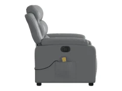 vidaxl Poltrona massagens reclinável elétrica couro artif.^ Poltrona
