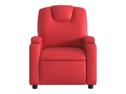 Poltrona| Poltrona massagens reclinável elétrica couro artif. SHL160266 Vermelho
