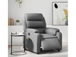 Poltrona* Poltrona massagens reclinável elétrica couro artif. SHL552682 Cinzento
