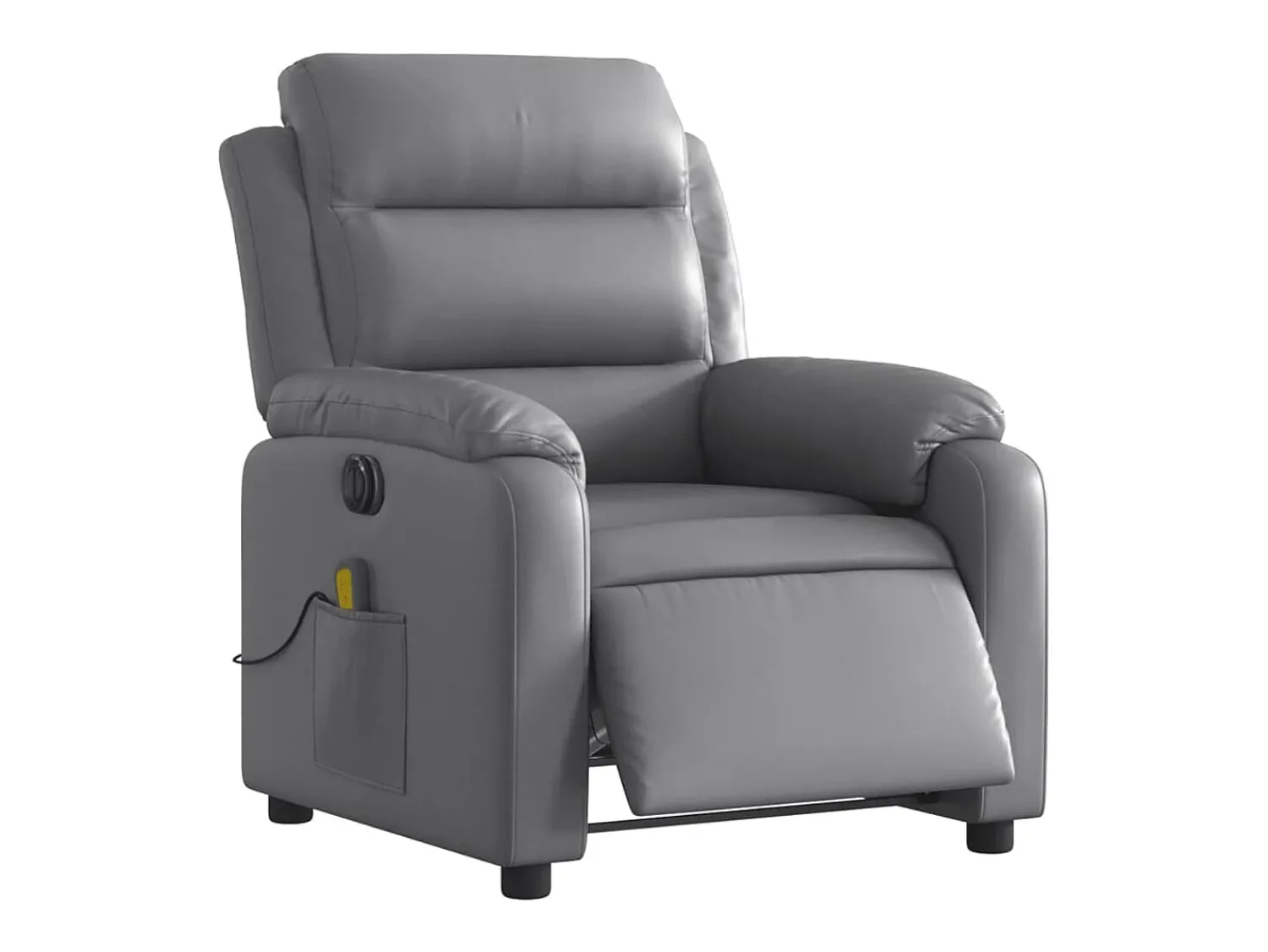 Poltrona* Poltrona massagens reclinável elétrica couro artif. SHL552682 Cinzento