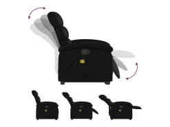 Poltrona* Poltrona massagens reclinável elevatória couro artificial SHL575680 Preto